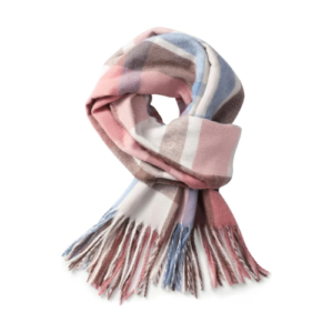 Women’s Long Plaid Scarf, 79 x 28 Inches