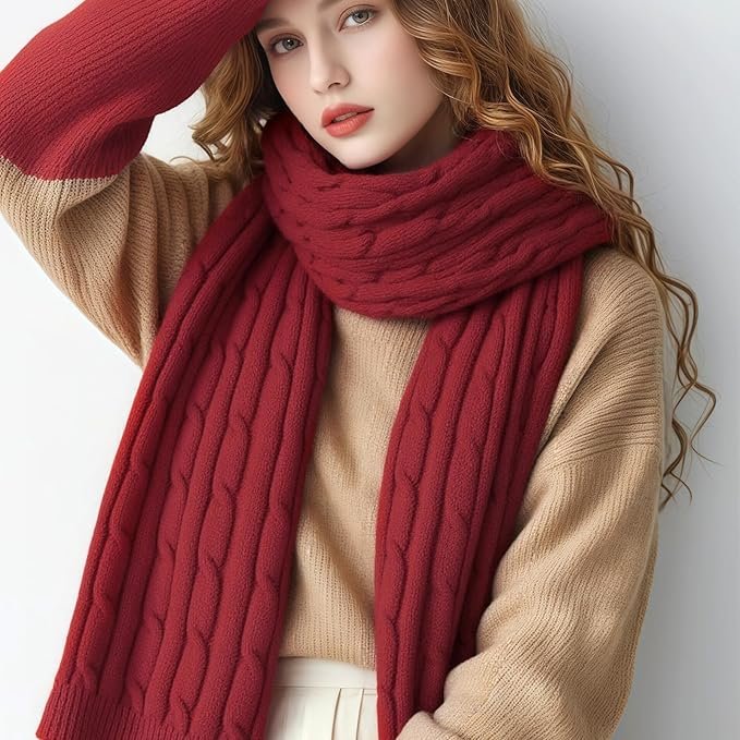 Women’s Knit Scarf for Winter 70.86 x 9.84 inches - Image 4